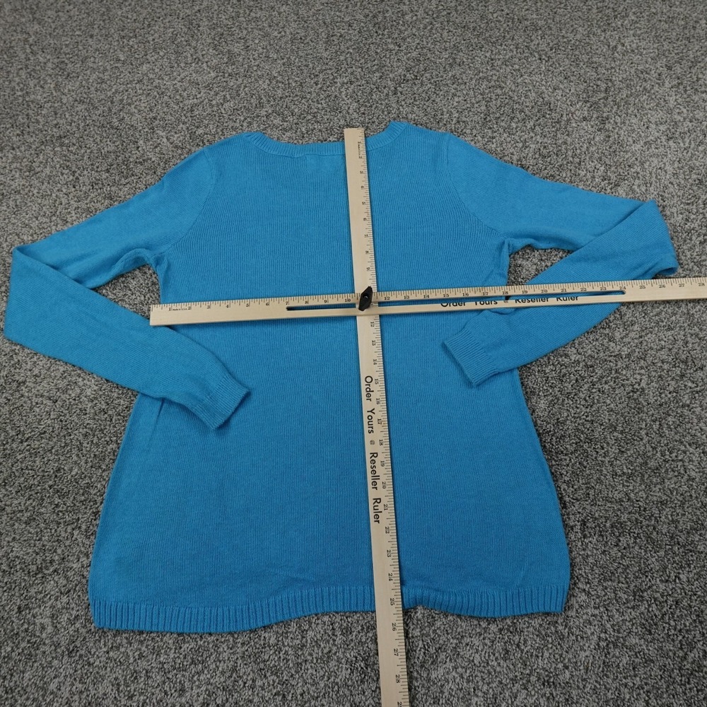 Hollister Sweater Womens M Blue Knit Pullover Sweatshirt Casual Preppy Surf HCO - Picture 9 of 13